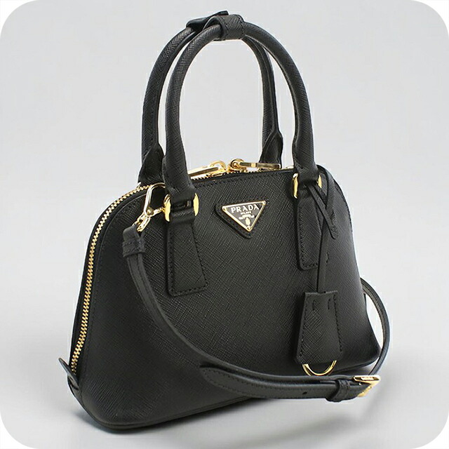 プラダ ハンドバッグ レディース ブランド PRADA SAFFIANO LUX 2WAY レザー 1BA851 ブラック 軽量 小さめ 手提げ 高級 おしゃれ プレゼント 女性 実用的 かわいい