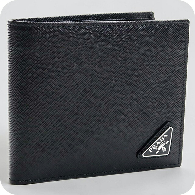 プラダ 二つ折り財布 二折財布小銭入付き 二つ折り財布 二折財布 メンズ ブランド PRADA 2MO738 NERO