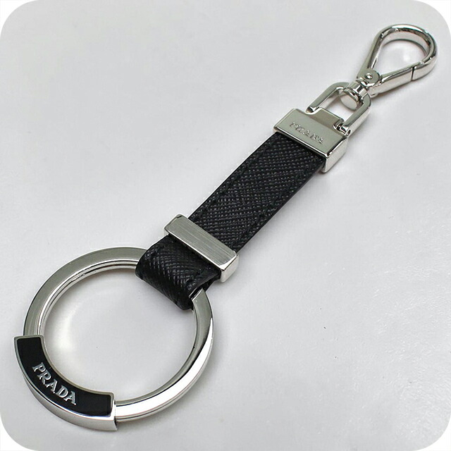 プラダ キーリング メンズ ブランド PRADA 2PP042 ブラック 高級 おしゃれ プレゼント 実用的
