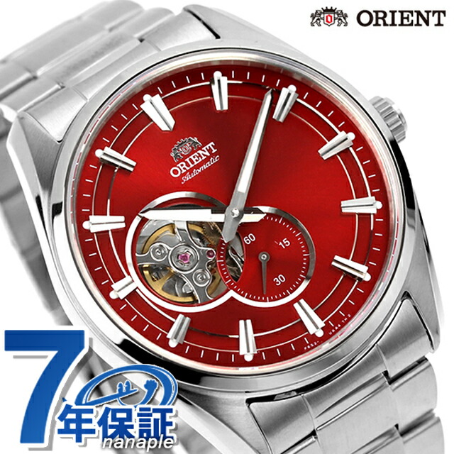 オリエント コンテンポラリー セミスケルトン 自動巻き 腕時計 メンズ オープンハート ORIENT CONTEMPORARY RN-AR0010R アナログ レッド スケルトン 赤 ブランド おしゃれ 防水 プレゼント 男性 実用的