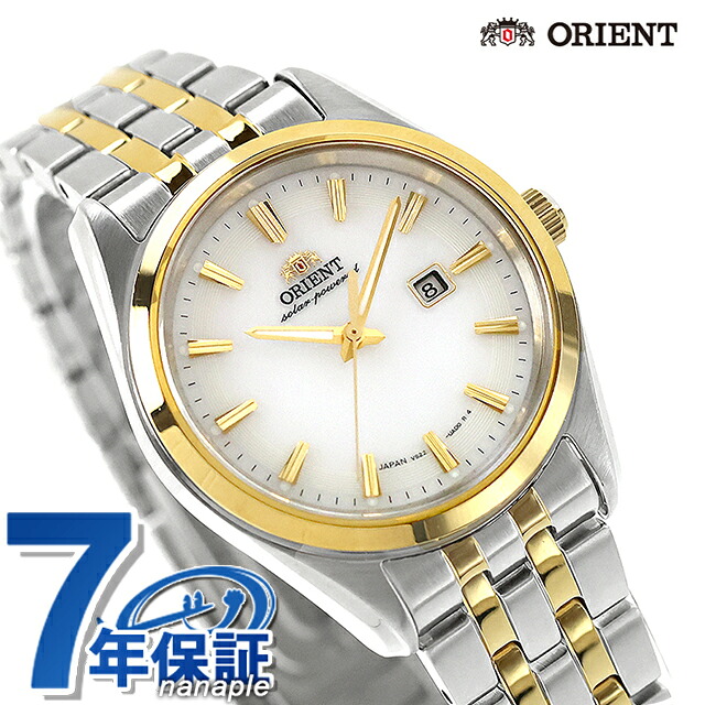 オリエント コンテンポラリー オリエント ストレット ソーラーパワード 腕時計 ブランド レディース ORIENT CONTEMPORARY RN-WG0601S アナログ ホワイト ゴールド 白 おしゃれ 防水 かわいい プレゼント 女性 実用的