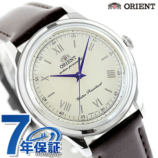 オリエント クラシック バンビーノ Orient Bambino 38 ソーラーパワード 腕時計 ブランド メンズ ORIENT CLASSIC RN-WK0003G アナログ アイボリー ブラウン 日本製 おしゃれ 防水 文字盤 大きい プレゼント 男性 実用的