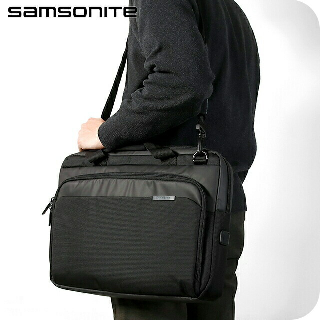 サムソナイト ビジネスバッグ メンズ Samsonite Mysight 14.1 ビジネスカバン パソコンバッグ PCバッグ ブリーフケース リクルートバッグ リサイクルポリエステル 135074 BLACK バッグ 軽量 A4 ノートpc ブランド 高級 おしゃれ プレゼント 男性 実用的 かっこいい