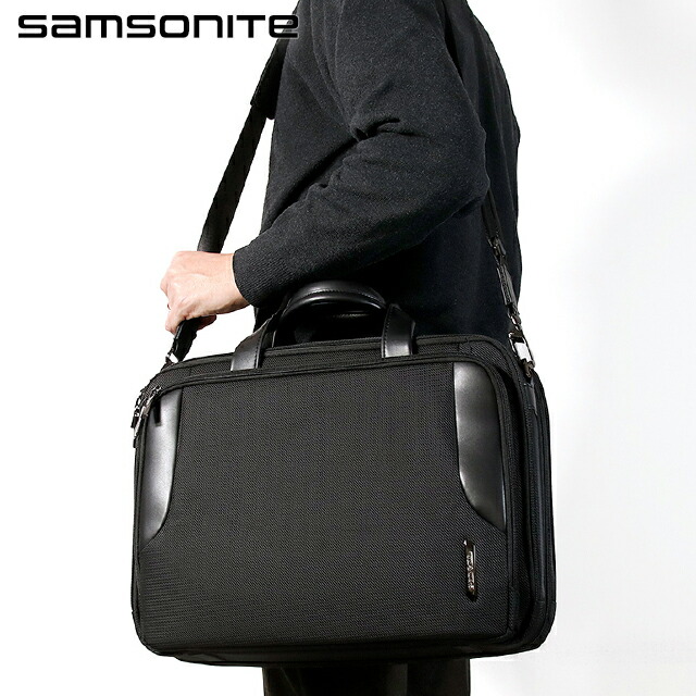 サムソナイト ビジネスバッグ メンズ Samsonite XBR 2.0 15.6 3C EXP 20-28L ビジネスカバン パソコンバッグ PCバッグ ブリーフケース リクルートバッグ リサイクルポリエステル 拡張 146513 BLACK バッグ 軽量 A4 ノートpc ブランド 高級 おしゃれ プレゼント 男性