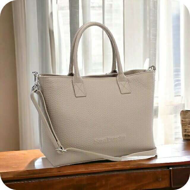 サラバーグラー トートバッグ レディース Sara Burglar REGINA BUFALO レザー イタリア 75 TAUPE グレー系 バッグ 軽量 手提げ ブランド 高級 おしゃれ プレゼント 女性 実用的 かわいい