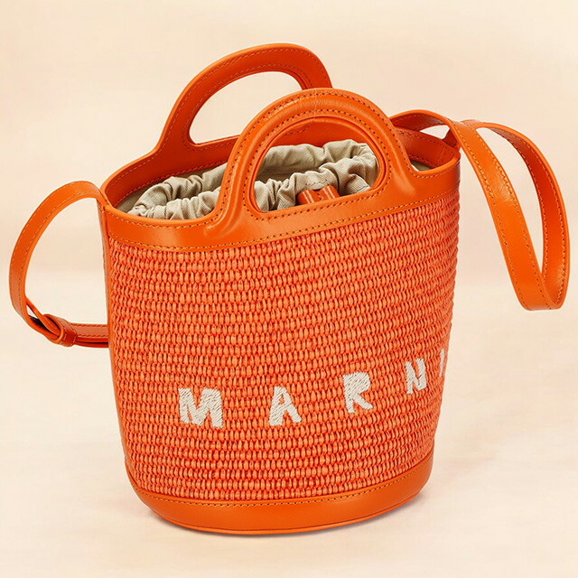 マルニ ハンドバッグ レディース ブランド MARNI SCMP0056Q1-P3860 オレンジ 軽量 小さめ 手提げ 高級 おしゃれ プレゼント 女性 実用的 かわいい