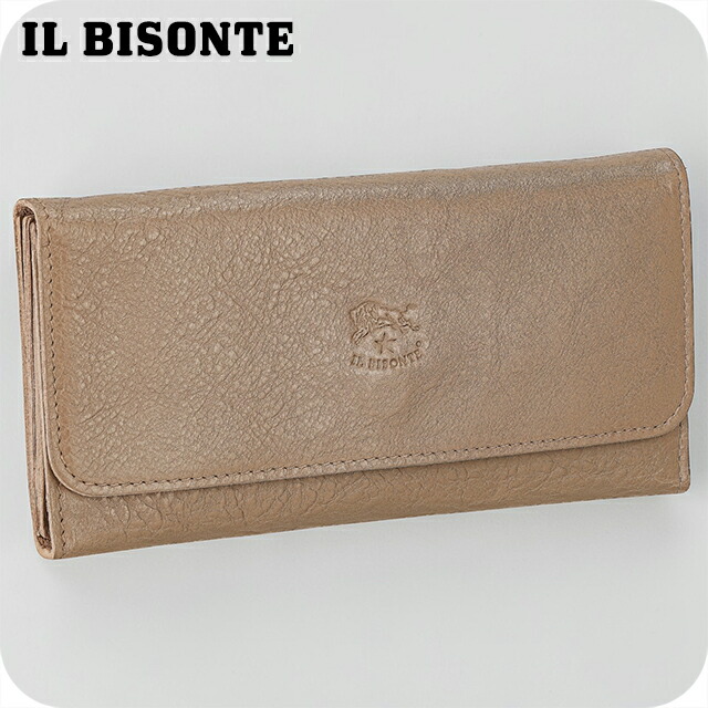 イルビゾンテ 長財布 メンズ レディース ブランド IL BISONTE ITALY SCW009PV0005 GY103 グレージュ