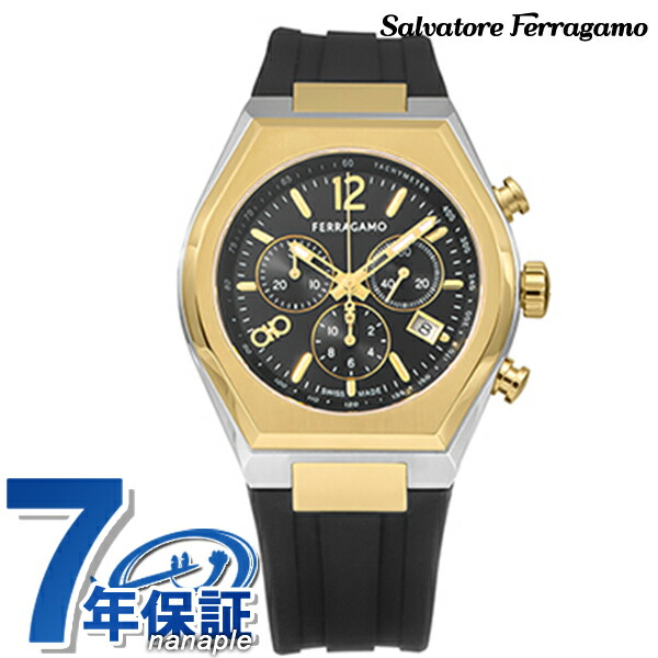 サルヴァトーレ フェラガモ TONNEAU GENT クオーツ 腕時計 メンズ クロノグラフ Salvatore Ferragamo SFUV00322 アナログ ブラック 黒 スイス製 高級 ブランド おしゃれ 防水 プレゼント 男性 実用的