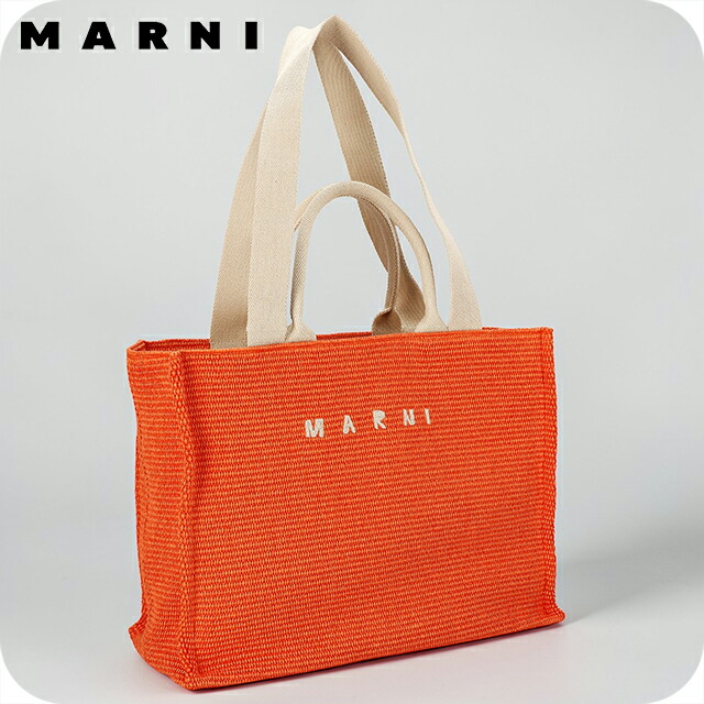 マルニ トートバッグ レディース ブランド MARNI ITALY SHMP0078U0-P3860 00R17 オレンジ 軽量 手提げ 高級 おしゃれ プレゼント 女性 実用的 かわいい