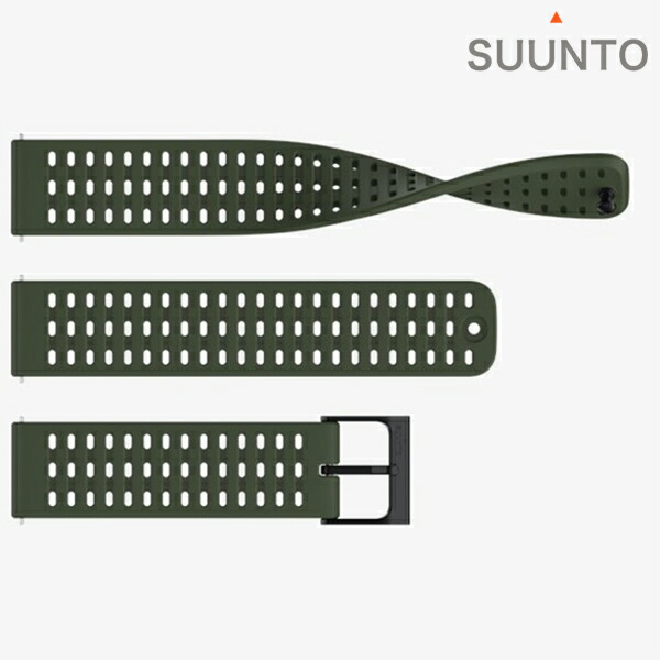 スント シリコンストラップ 時計ベルト 交換用ベルト ブランド メンズ レディース スントアクセサリー SUUNTO SS050851000 フォレストグリーン