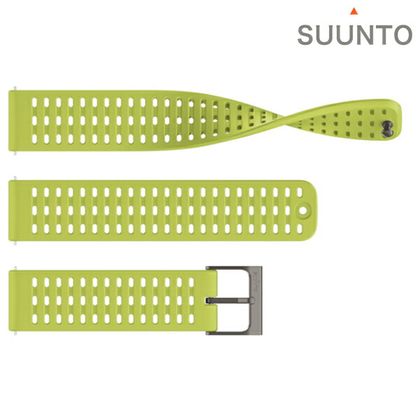 スント シリコンストラップ 時計ベルト 交換用ベルト ブランド メンズ レディース スントアクセサリー SUUNTO SS050882000 ライトライム