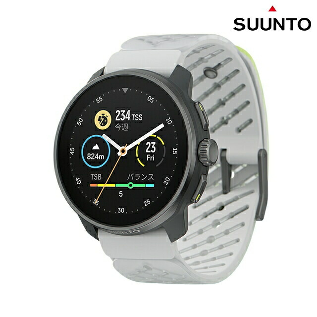 スント レース エス チタニウム カナリー 充電式クオーツ スマートウォッチ ブランド メンズ レディース SUUNTO SS051105000 デジタル ホワイト イエロー 白