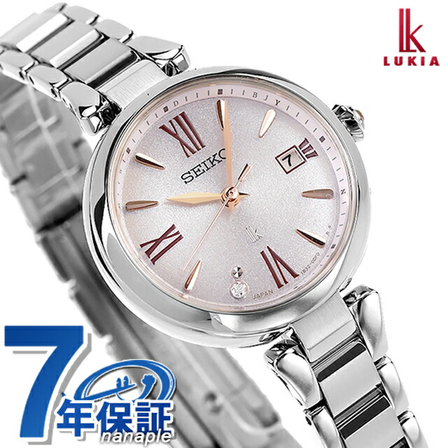 セイコー ルキア 2024年春夏 電波ソーラー 腕時計 レディース チタン ラボグロウンダイヤモンド SEIKO LUKIA SSQW081 アナログ ピオニーピンク 日本製 ブランド おしゃれ 防水 軽い 華奢 かわいい プレゼント 女性 実用的
