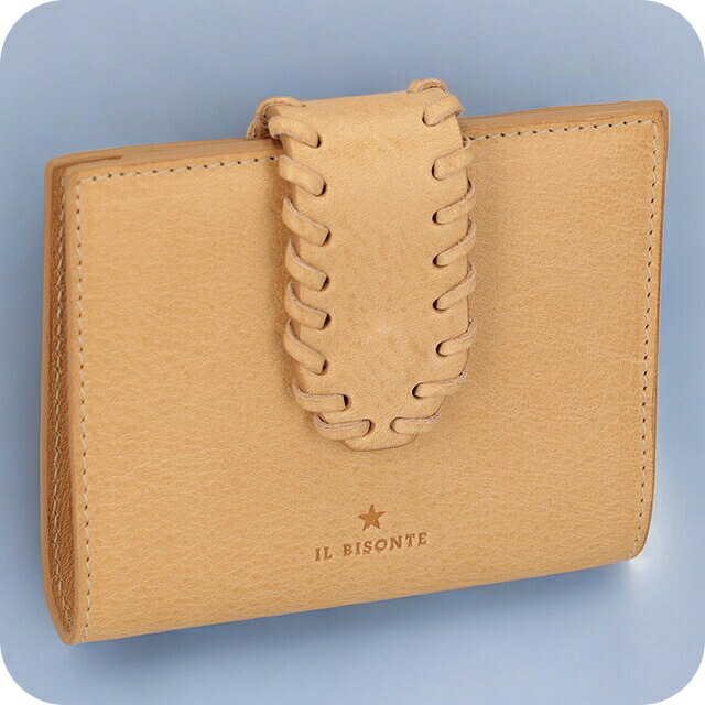 イルビゾンテ 二つ折り財布 メンズ レディース IL BISONTE SSW017PV0001 ナチュラル ウォレット ブランド 高級 おしゃれ プレゼント 実用的