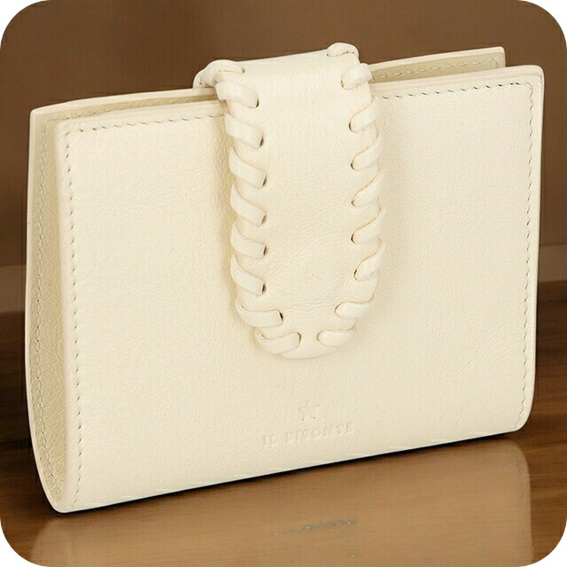 イルビゾンテ 二つ折り財布 メンズ レディース IL BISONTE SSW017PV0001 ホワイト ウォレット ブランド 高級 おしゃれ プレゼント 実用的