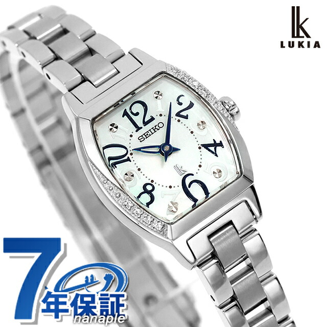 セイコー ルキア Happy Collection クォーツ 電池式 腕時計 ブランド レディース ラボグロウンダイヤモンド SEIKO LUKIA SSWA015 シェル 白 日本製 おしゃれ 防水 軽い 華奢 かわいい プレゼント 女性 実用的