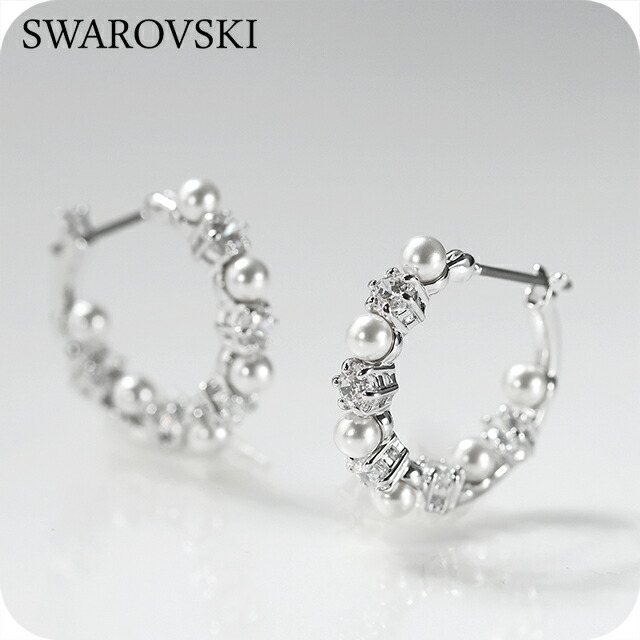 スワロフスキー ピアス レディース ブランド SWAROVSKI Matrix フープ スワロフスキー 両耳用 5709256 シルバー アクセサリー