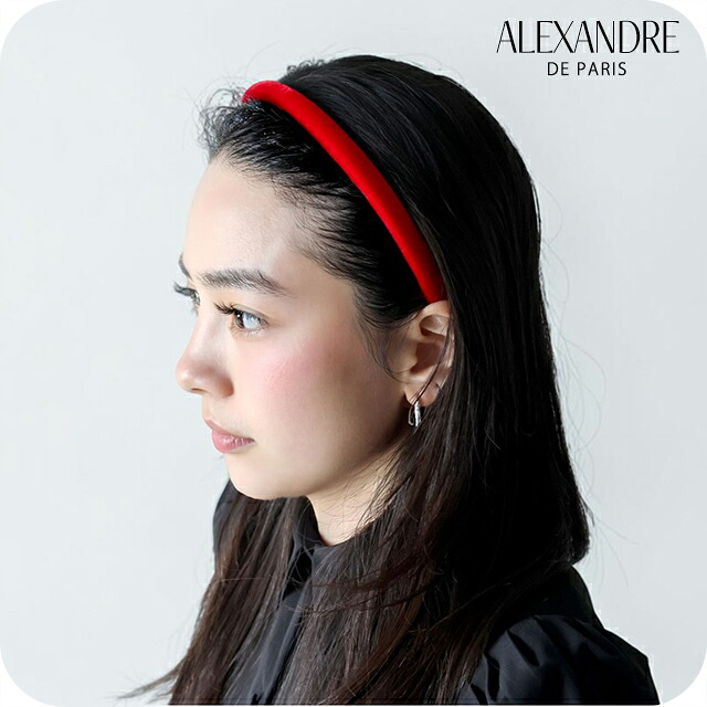 アレクサンドル ドゥ パリ カチューシャ レディース ブランド ALEXANDRE DE PARIS マシェールエラ THB-17404-10-R レッド ヘアアクセサリー 髪留め ヘアバンド ヘアアクセサリー ブランド 高級 おしゃれ プレゼント 女性 実用的 かわいい