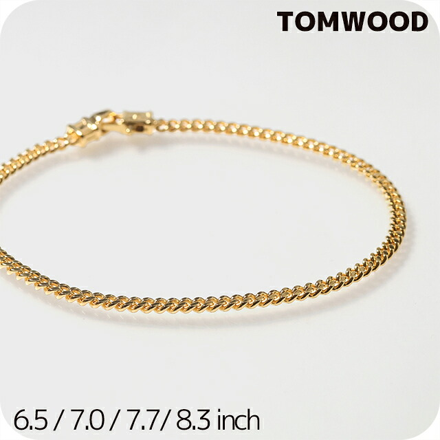 トムウッド ブレスレット メンズ レディース TOMWOOD カーブ ブレスレット Curb Bracelet M Gold 100258 アクセサリー 選べるモデル 腕輪 ジュエリー ブランド 高級 おしゃれ プレゼント 実用的 ペア