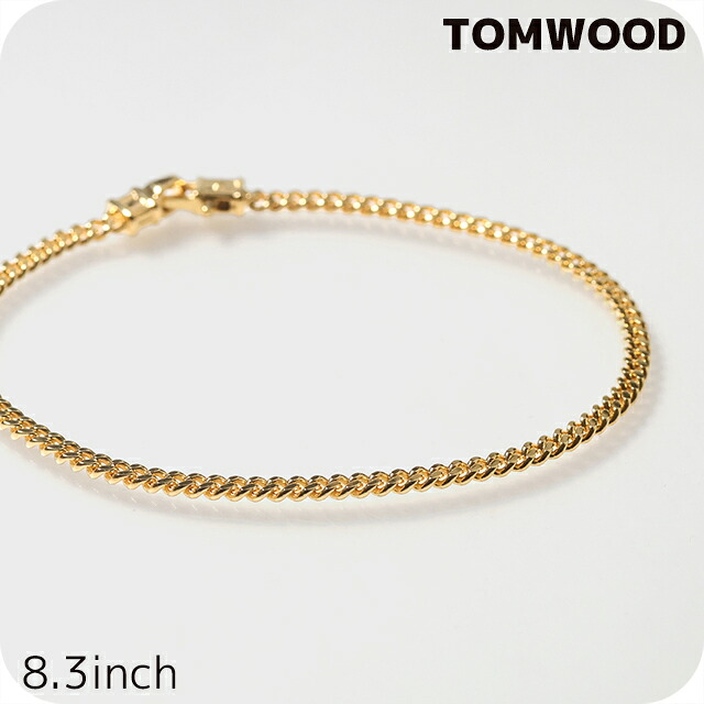トムウッド ブレスレット メンズ レディース TOMWOOD カーブ ブレスレット Curb Bracelet M Gold 8.3inch 100258 ゴールド アクセサリー 腕輪 ジュエリー ブランド 高級 おしゃれ プレゼント 実用的 ペア