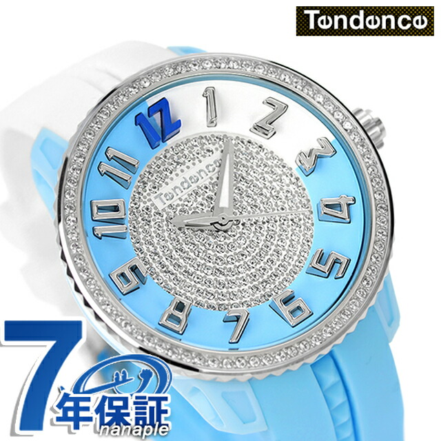 テンデンス クレイジーミディアム クオーツ 腕時計 メンズ レディース TENDENCE TY930110S アナログ シルバー ホワイト アイスブルー 白 ブランド おしゃれ 防水 プレゼント 実用的
