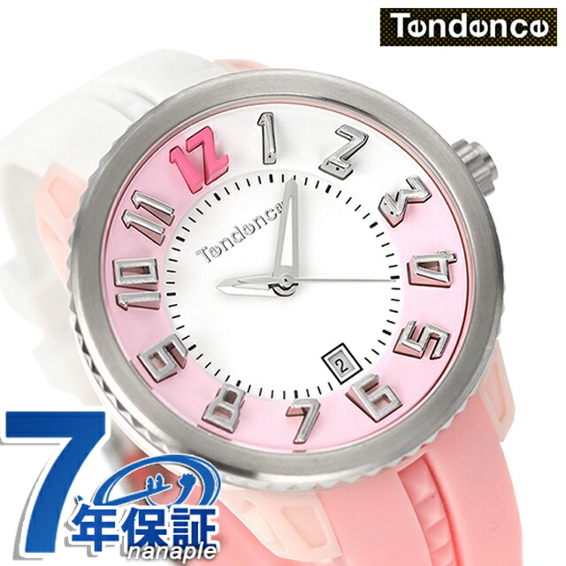 テンデンス クレイジーミディアム クオーツ 腕時計 メンズ レディース TENDENCE TY930111 アナログ ホワイト ピンク 白 ブランド おしゃれ 防水 プレゼント 実用的