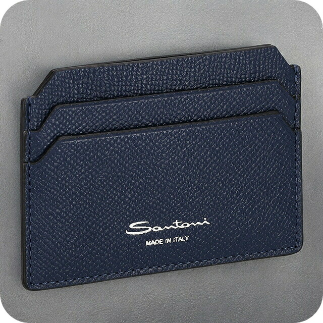 サントーニ カードケース メンズ レディース ブランド Santoni UFPPA2377-FOAN ネイビー