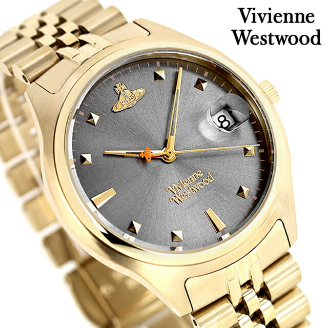 ヴィヴィアン ウエストウッド キャンバーウェル クォーツ 電池式 腕時計 ブランド メンズ Vivienne Westwood VV261GYGD アナログ グレー ゴールド おしゃれ 防水 プレゼント 男性 実用的