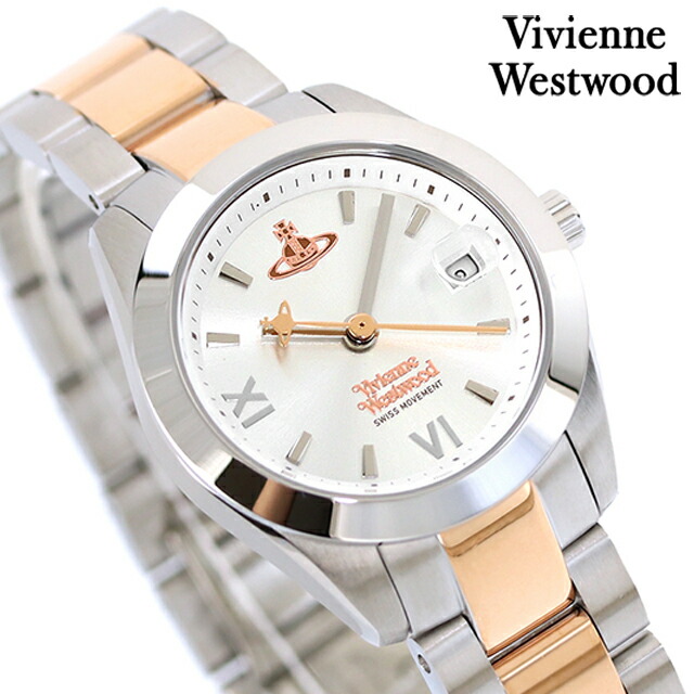 ヴィヴィアン ウエストウッド クォーツ 電池式 腕時計 レディース Vivienne Westwood VV292SLSR アナログ シルバー ピンクゴールド ブランド おしゃれ 防水 かわいい プレゼント 女性 実用的