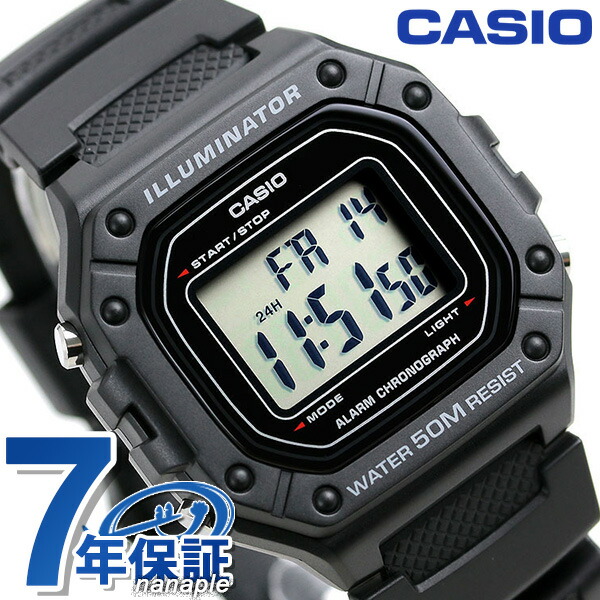 カシオ チープカシオ デジタル ブラック 海外モデル メンズ レディース 腕時計 W-218H-1AVDF CASIO アウトドア チプカシ 時計 ブランド おしゃれ 防水 小さい 軽い かわいい プレゼント 実用的