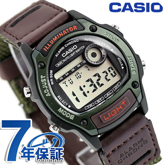 カシオ チープカシオ CASIO クォーツ 電池式 W-220HF-3AV スタンダード 海外モデル メンズ チプカシ 腕時計 ブランド カシオ casio デジタル グリーン ブラウン おしゃれ 防水 小さい 軽い かわいい プレゼント 実用的 学生