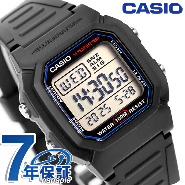カシオ 腕時計 チープカシオ ストップウォッチ W-800H-1AVDF CASIO ブラック チプカシ 時計 おしゃれ デジタル 学生