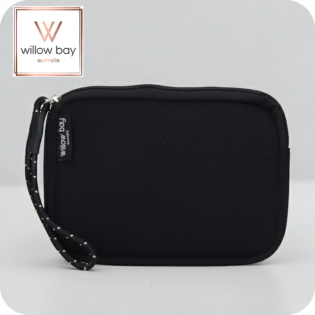 ウィローベイ ポーチ レディース ブランド WILLOWBAY リストレットクラッチ クラッチバッグ BLACK