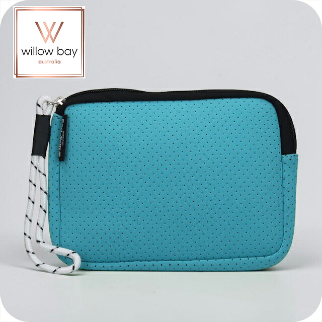 ウィローベイ ポーチ レディース ブランド WILLOWBAY リストレットクラッチ クラッチバッグ AQUA