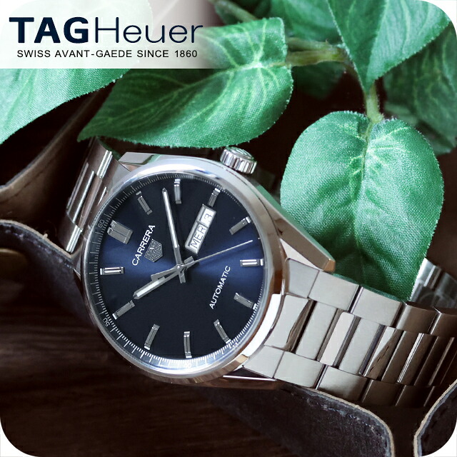 タグ・ホイヤー カレラ デイデイト 41mm 自動巻き 腕時計 ブランド メンズ TAG Heuer WBN2012.BA0640 アナログ ネイビー おしゃれ 防水 プレゼント 男性 実用的