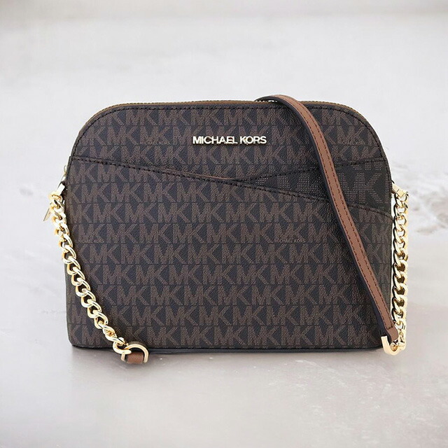 マイケルコース MICHAEL KORS ショルダーバッグ 35F1GTVC6B-BROWN レディース アウトレット ジェットセットトラベル シグネチャー ブラウン 斜めがけ ブランド 高級 おしゃれ プレゼント 女性 実用的 かわいい