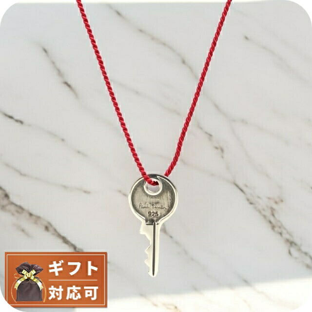 ポールスミス PAUL SMITH ネックレス M1A-NECK-JKEY-82 メンズ レディース 鍵モチーフ 82 シルバー レッド