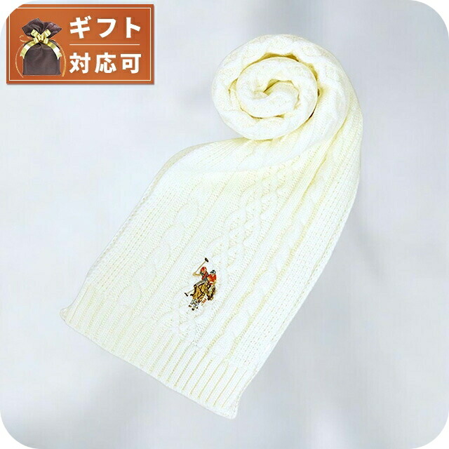 ユーエスポロ アッスン U.S.POLO ASSN マフラー 447464-WHITE レディース メンズ ホワイト マフラー