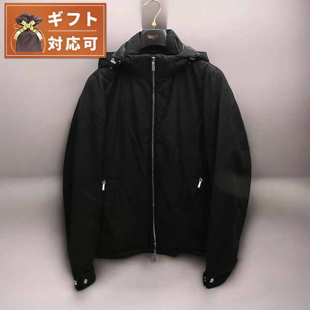 ムーレー MOORER ALBINI-PUM ダウンジャケット アウター MOUGI100090-ALBINI-NERO-48 メンズ ブラック ダウンジャケット