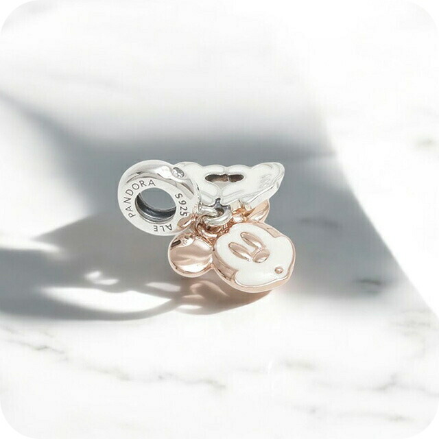 パンドラ PANDORA Disney Mickey Mouse Double Dangle Charm ブレスレットチャーム 780112C01 レディース シルバー ブランド