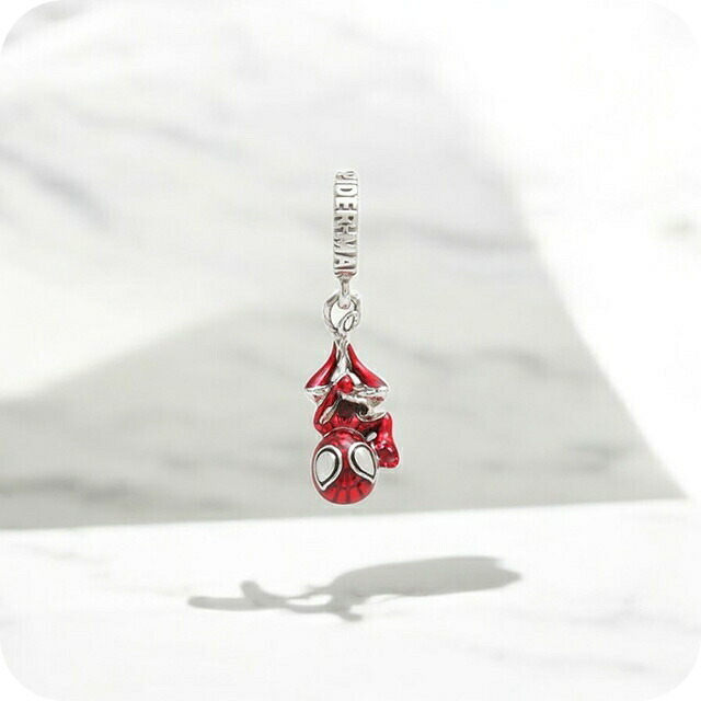 パンドラ PANDORA Marvel Hanging Spider-Man Dangle Charm ブレスレットチャーム 792323C01 レディース レッド ブランド