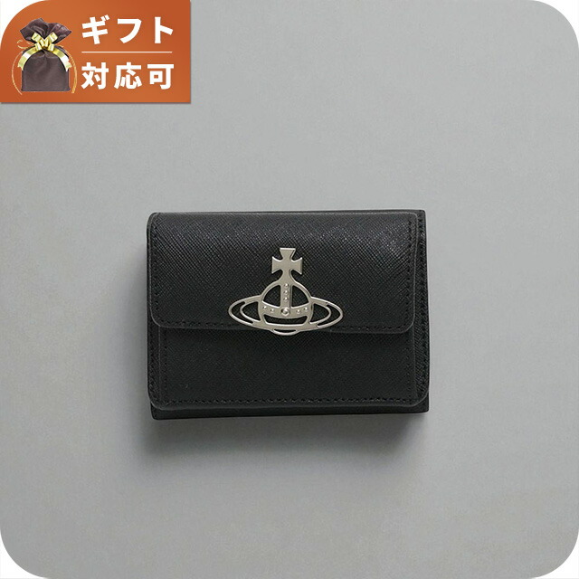 ヴィヴィアンウエストウッド VIVIENNE WESTWOOD 3つ折り財布 5115002UW-L001N-N401 レディース ブラック ブランド