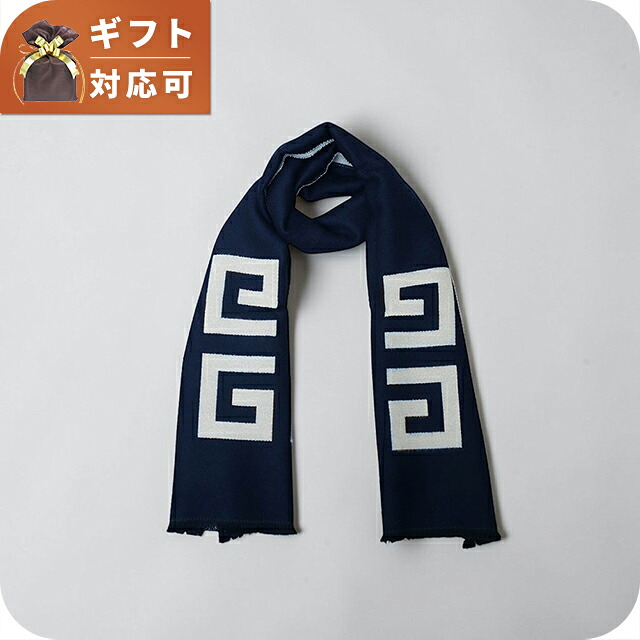 ジバンシー GIVENCHY マフラー GV3518-J6262-002 ユニセックス メンズ レディース ネイビー マフラー ブランド