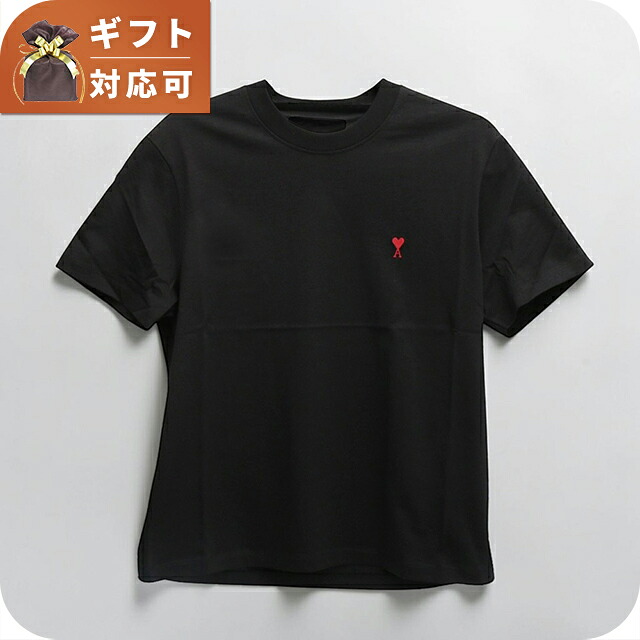 アミパリス AMI PARIS Ami de Coeur パーマネントコレクション Tシャツ BFUTS035-001-M ユニセックス ブラック Tシャツ ブランド
