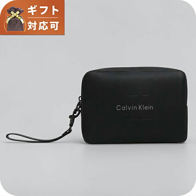 カルバンクライン CALVIN KLEIN BOLD POUCH WITH HANDLE クラッチバッグ lv04d1257g-ub1 メンズ BLACK ブランド ビジネス 軽量 小さめ ミニバッグ ブランド 高級 おしゃれ プレゼント 男性 実用的 かっこいい
