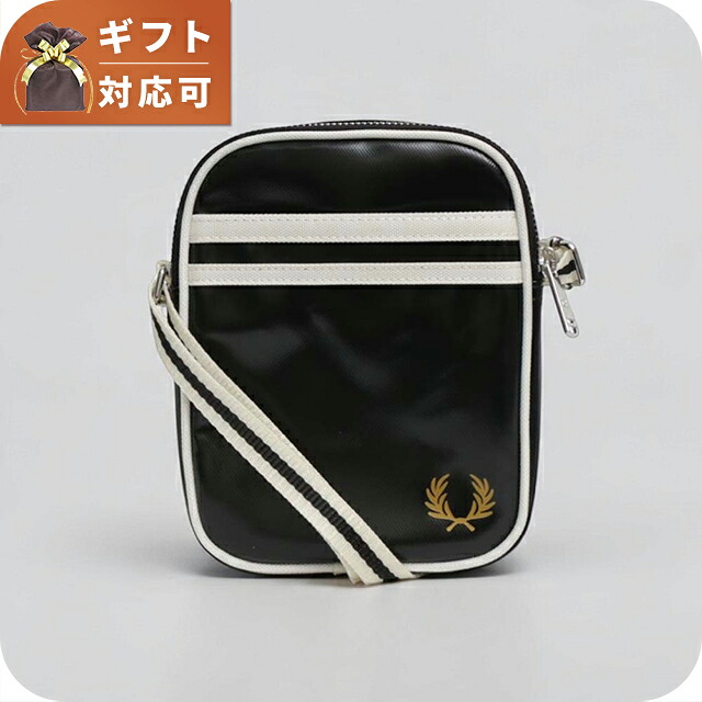 フレッドペリー FRED PERRY Classic Small Side Bag ショルダーバッグ l1179-d57 ユニセックス Black Ecru ブランド 斜めがけ ブランド 高級 おしゃれ プレゼント 男性 実用的 かっこいい