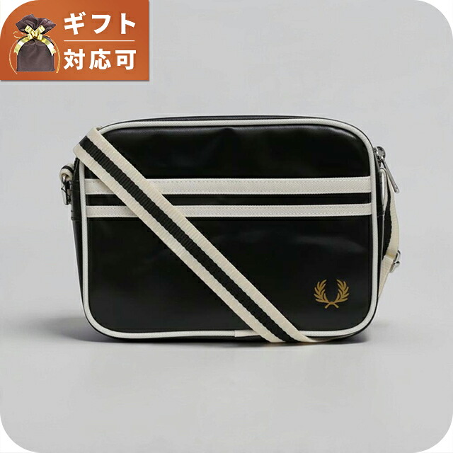 フレッドペリー FRED PERRY Classic Mini Shoulder Bag ショルダーバッグ l2168-d57 ユニセックス Black Ecru ブランド 斜めがけ ブランド 高級 おしゃれ プレゼント 男性 実用的 かっこいい