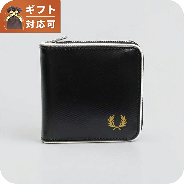フレッドペリー FRED PERRY Classic Zip Around Wallet ラウンドファスナー財布 二つ折り財布 二折財布 l1195-d57 ユニセックス Black Ecru ブランド