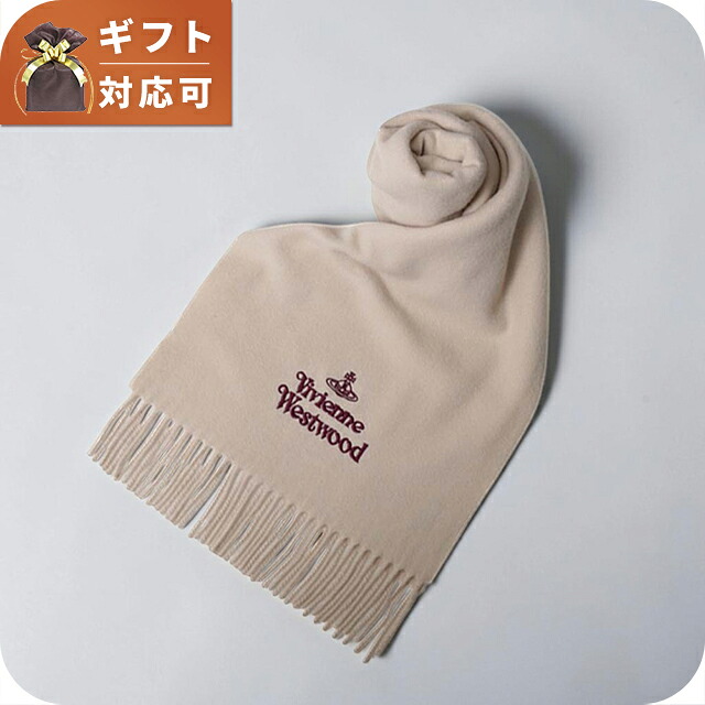 ヴィヴィアンウエストウッド VIVIENNE WESTWOOD マフラー 26-W00Q7-C406-BEIGE レディース メンズ ベージュ マフラー ブランド