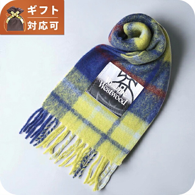 ヴィヴィアンウエストウッド VIVIENNE WESTWOOD CHUNKY SCARF マフラー 8103014F-W00ZJ-K410-NAVYBLUE ユニセックスネイビーブルー マフラー ブランド